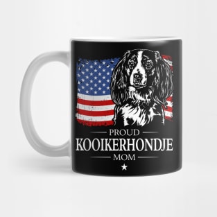 Proud Kooikerhondje Mom American Flag patriotic dog Mug